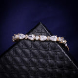 CHARMING Brand Teardrop and Round AAA+ Cubic Zircon Simulated Diamonds Tennis Bracelets - The Jewellery Supermarket