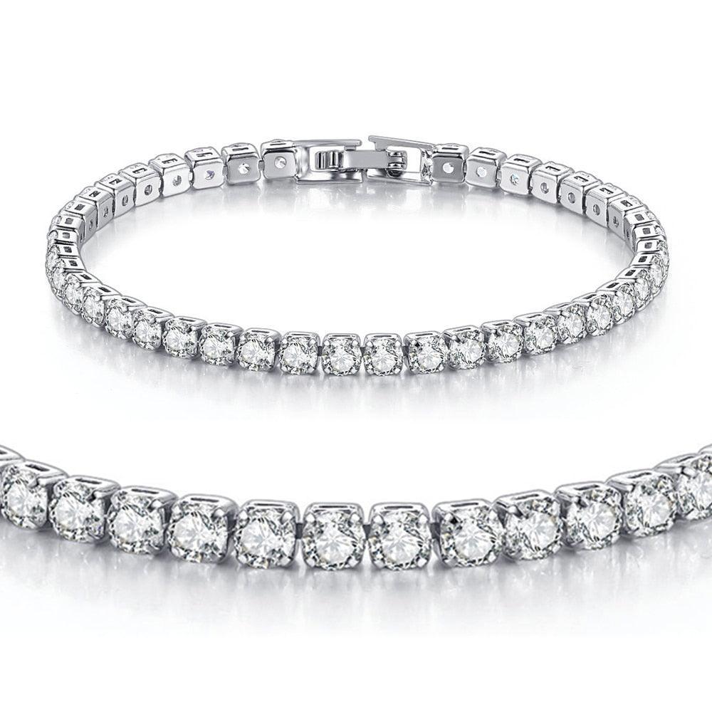 AMAZING Shiny AAA+ Cubic Zirconia Simulated Diamonds Chain Crystal Women's Dazzling Tennis Bracelets - The Jewellery Supermarket