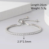 NEW ARRIVAL Exquisite Adjustable Clear AAA+ Cubic Zirconia Simulated Diamonds Tennis Bracelets For Women - The Jewellery Supermarket