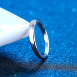 Admirable 0.3CT Princess Cut High Quality Moissanite Diamonds Lab Diamond Simple Unisex Rings Set - The Jewellery Supermarket