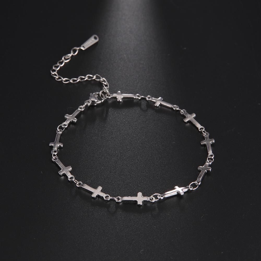 BEST SELLER Cute Fashion Cross Bracelet Stainless Steel Adjustable Bracelets - Jesus Christian Jewellery - The Jewellery Supermarket