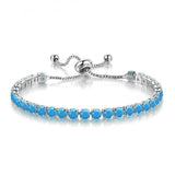 CHARMING Adjustable Colorful Birthstone AAA CZ Crystals MUlticolour Tennis Bracelets for Women - The Jewellery Supermarket