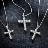 Beautiful Handmade Cross High Quality Moissanite Diamonds Necklace - Luxury Jewellery - The Jewellery Supermarket