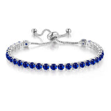 CHARMING Adjustable Colorful Birthstone AAA CZ Crystals MUlticolour Tennis Bracelets for Women - The Jewellery Supermarket