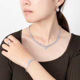 NEW ARRIVAL - Gorgeous Trendy Classic AAA+ Cubic Zirconia Diamonds Jewellery Set - The Jewellery Supermarket