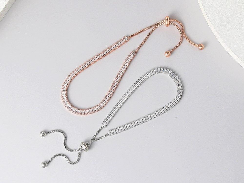 SPLENDID Tennis Bracelets For Women - Sparking AAA+ Zircon Diamonds Rose Gold Color Handmade Jewellery - The Jewellery Supermarket