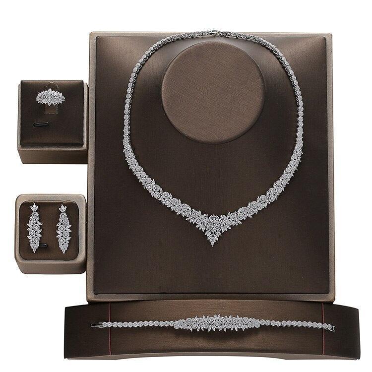 NEW ARRIVAL - Luxury Charming AAA+ Cubic Zirconia Diamonds Jewellery Set - The Jewellery Supermarket