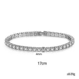 EXQUISITE Charming AAA+ Cubic Zirconia Simulated Diamonds Gold Colour Tennis Bracelets - The Jewellery Supermarket