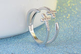 Charming Trendy Cross  Silver 925 Religious Adjustable Rings For Women - Christian Jewellery - The Jewellery Supermarket