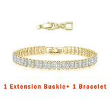DAZZLING Luxury Zirconia Crystal Gold Color Fashion Jewelry Tennis Bracelet for Women - The Jewellery Supermarket