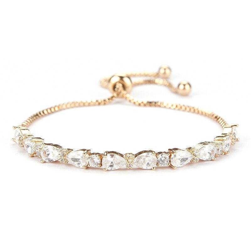 CHARMING Brand Teardrop and Round AAA+ Cubic Zircon Simulated Diamonds Tennis Bracelets - The Jewellery Supermarket