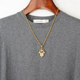 NEW ARRIVAL Jewish Star Of David Hasma Hand Of Fatima Gold Color Pendant Necklaces for Men and Women - The Jewellery Supermarket