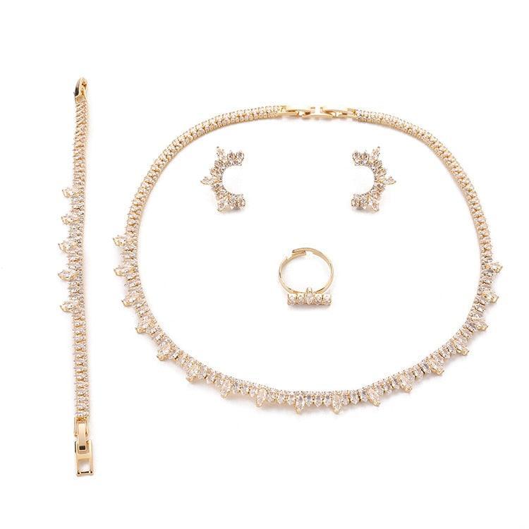 NEW ARRIVAL - Vintage Classic Exquisite AAA+ Cubic Zirconia Diamonds Jewellery Set - The Jewellery Supermarket