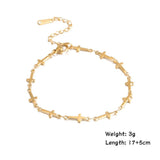 Popular Gold Color Cross Stainless Steel Jesus Christian Chain Bracelets for Women - Religious Jewellery - The Jewellery Supermarket