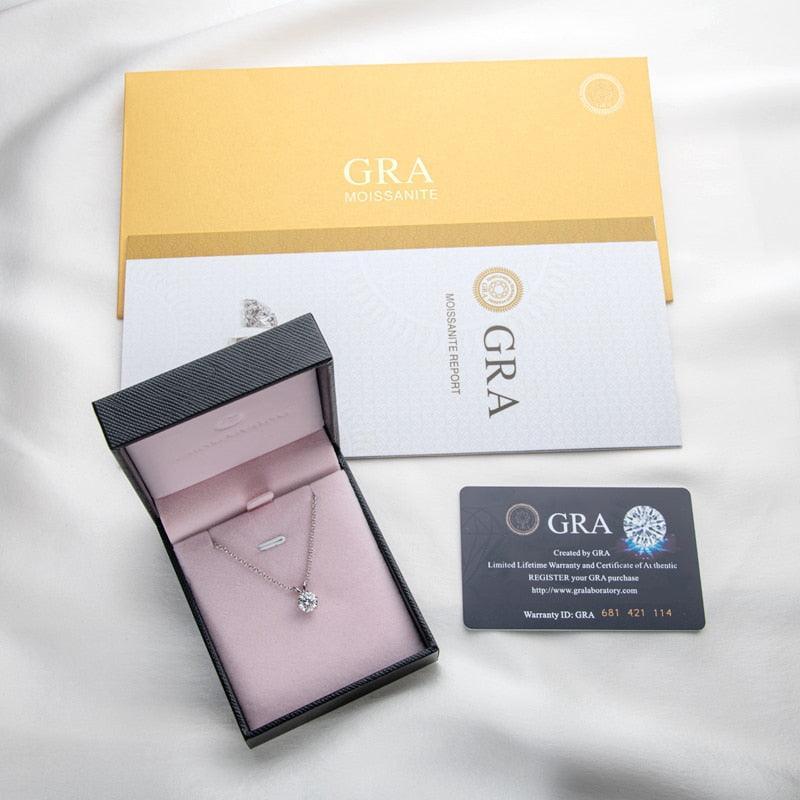 Lovely 1 Carat D Color ♥︎ High Quality Moissanite Diamond ♥︎ Real Silver Pendant Necklace - The Jewellery Supermarket