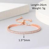 NEW Adjustable Various Size Clear AAA+ Zircon Diamonds Geometric Tennis Bracelets For Women - The Jewellery Supermarket