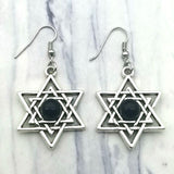 NEW ARRIVAL Judaism Menorah Star of David Charming Drop Dangle Earrings - The Jewellery Supermarket