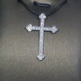 NEW ARRIVAL AAA+ Cubic Zirconia Diamonds 925 Silver Classic Vintage Fashion Cross Necklaces Pendants - The Jewellery Supermarket