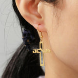 Stainless Steel Christian Jesus Cross Dangle Drop Earrings for Women - Religious Jewellery - The Jewellery Supermarket