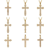 Attractive Christian Cross Shiny Pave AAA Zircon Crytals Necklaces - Religious Jewellery Gifts - The Jewellery Supermarket