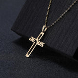Stainless Steel Christian Jesus Cross Dangle Drop Earrings for Women - Religious Jewellery - The Jewellery Supermarket