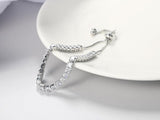 NEW Adjustable Various Size Clear AAA+ Zircon Diamonds Geometric Tennis Bracelets For Women - The Jewellery Supermarket