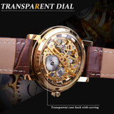 Top Brand Luxury Transparent Golden Case Luxury Casual Design Skeleton Watch - The Jewellery Supermarket