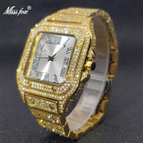 Luxury Couple Ice Gray Square Diamond Limited Edition Watches - The Jewellery Supermarket