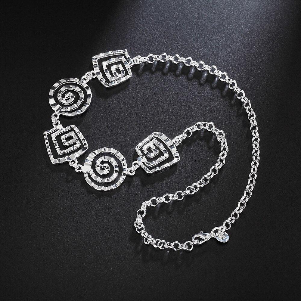 New Fine Retro Thread Earrings Bracelets Necklace for Women Silver Jewellery sets - Fashion Jewellery Set - The Jewellery Supermarket