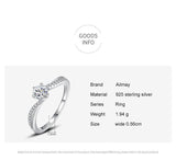 *NEW* Ideal Gifts Dazzling Sparkling AAA+ Sterling Silver Clear Zircon Rings Female Fashion Jewelry - The Jewellery Supermarket