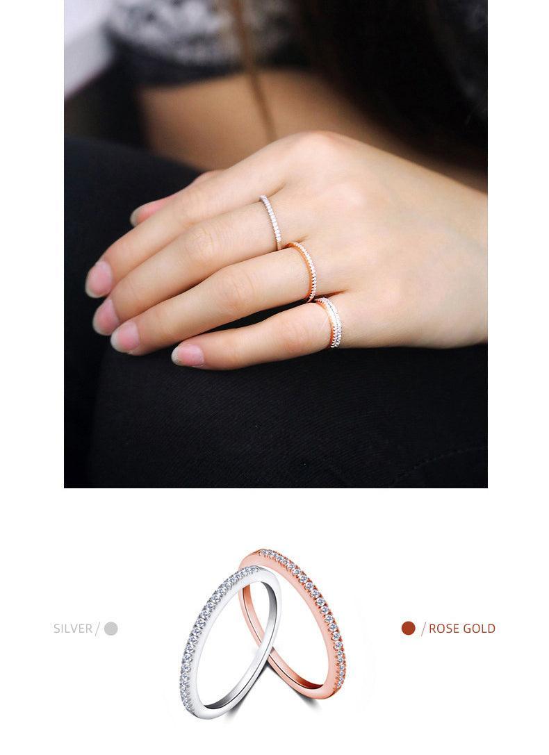 GREAT GIFT IDEAS -Silver AAA+ Cubic Zirconia Diamonds Engagement Ring - The Jewellery Supermarket