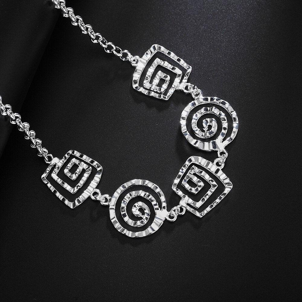 New Fine Retro Thread Earrings Bracelets Necklace for Women Silver Jewellery sets - Fashion Jewellery Set - The Jewellery Supermarket