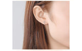 New Sparkling Simple Silver Tiny AAA+ Cubic Zirconia Diamonds Cross Stud Earrings for Women - The Jewellery Supermarket
