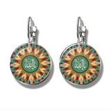 NEW Muslim Islamic Hook Glass Cabochon Religious Earrings For Women and Girls - The Jewellery Supermarket