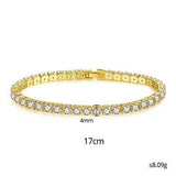 EXQUISITE Charming AAA+ Cubic Zirconia Simulated Diamonds Gold Colour Tennis Bracelets - The Jewellery Supermarket