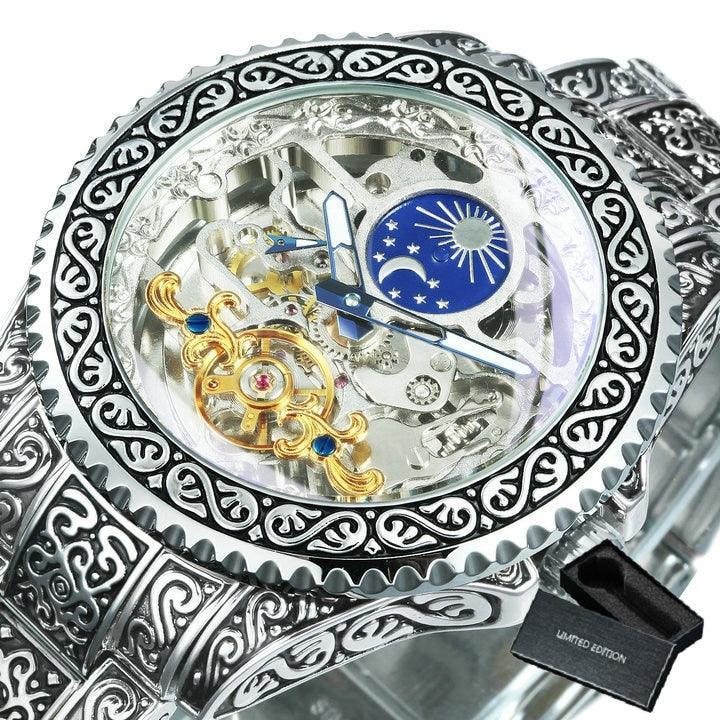 NEW - Luxury Men Mechanical Forsaking Automatic Tourbillon Skeleton Watch - The Jewellery Supermarket