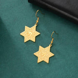 NEW Hebrew Letter Chai Coin Drop Star of David Chai Charming Jewish Earrings for Women - The Jewellery Supermarket