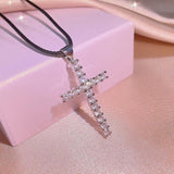 Dazzling Silver Light Luxury 17 Style Selection of AAA+ Cubic Zirconia Diamonds Cross Pendants Necklaces - The Jewellery Supermarket