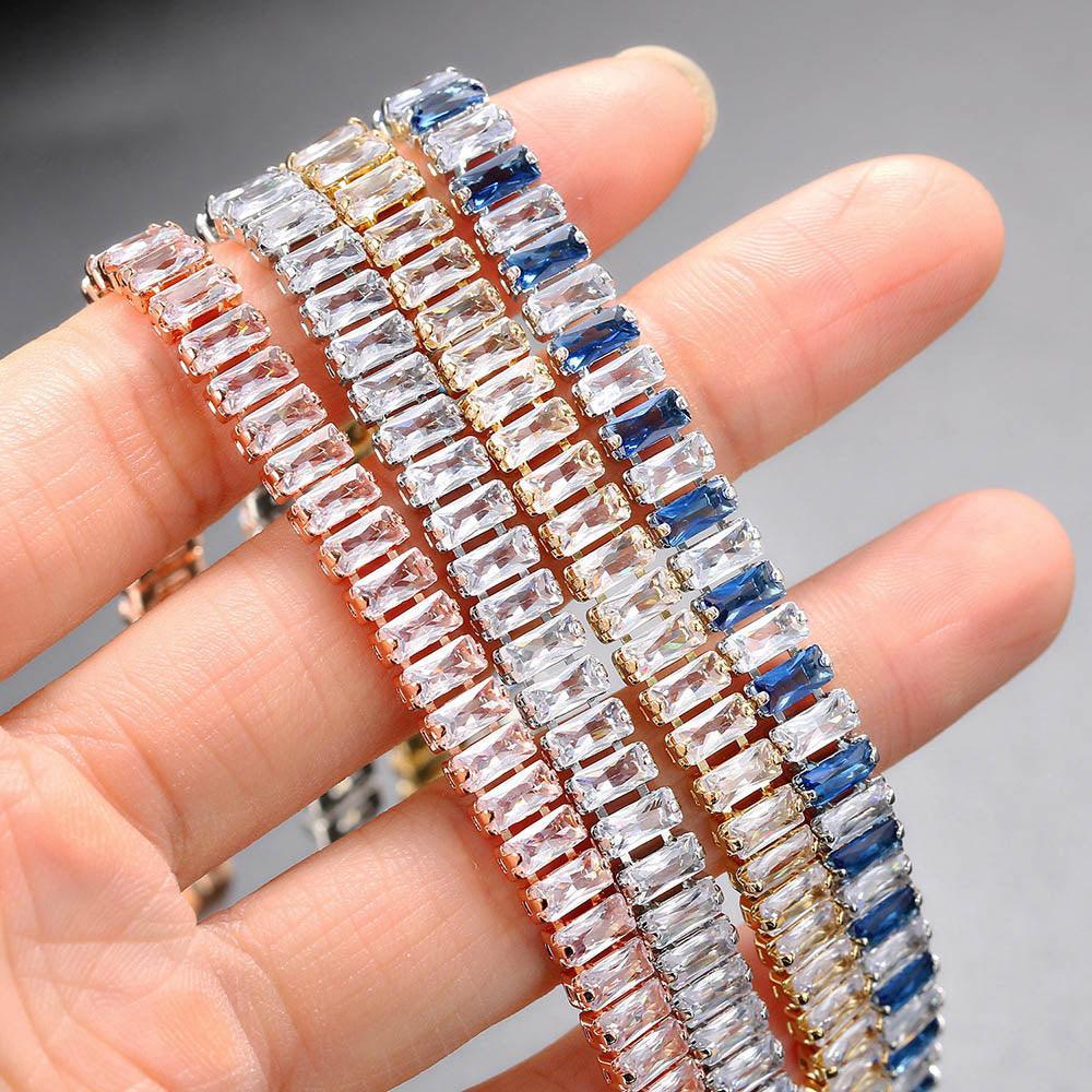DAZZLING Luxury Zirconia Crystal Gold Color Fashion Jewelry Tennis Bracelet for Women - The Jewellery Supermarket