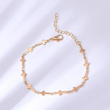 2 Color Simple Style Small Cross Bracelets Bangles for Women - Charming Christian Jewellery - The Jewellery Supermarket