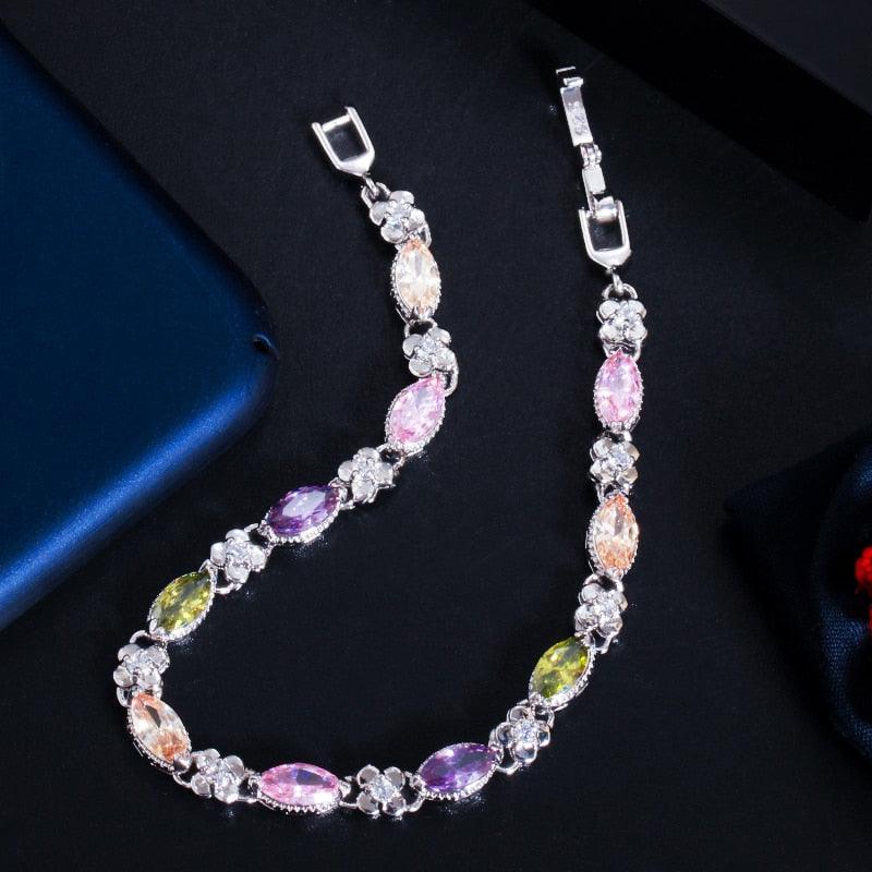 Beautiful Marquise Cut Yellow AAA+ Cubic Zirconia Simulated Diamonds Luxury Tennis Bracelets - The Jewellery Supermarket