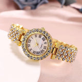 New Terrific Luxury Simulated Diamonds Watch Bling Fashion Watch And Bracelet Set - Ideal Gifts - The Jewellery Supermarket