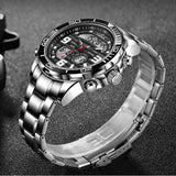 NEW MENS WATCHES - Dual Display Stainless Steel Sport Waterproof Sports Watch - The Jewellery Supermarket