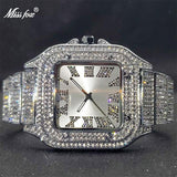 Luxury Couple Ice Gray Square Diamond Limited Edition Watches - The Jewellery Supermarket