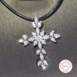 New Arrival AAA+ Cubic Zirconia Diamonds Cross Fashion Pendant Necklace for Women - The Jewellery Supermarket
