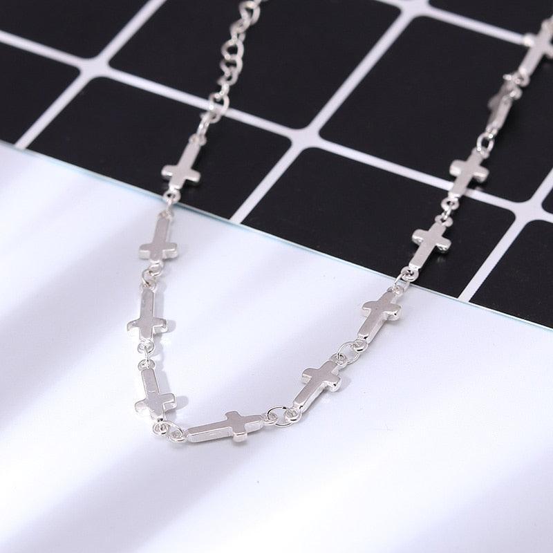 2 Color Simple Style Small Cross Bracelets Bangles for Women - Charming Christian Jewellery - The Jewellery Supermarket
