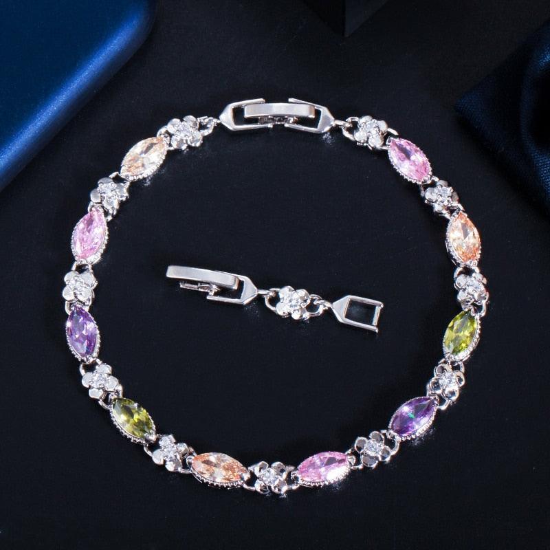 Beautiful Marquise Cut Yellow AAA+ Cubic Zirconia Simulated Diamonds Luxury Tennis Bracelets - The Jewellery Supermarket