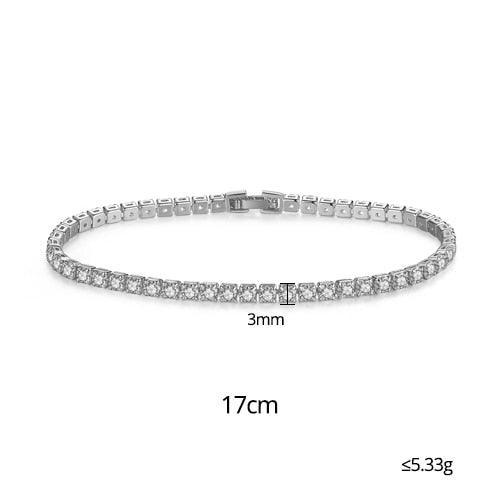 EXQUISITE Charming AAA+ Cubic Zirconia Simulated Diamonds Gold Colour Tennis Bracelets - The Jewellery Supermarket