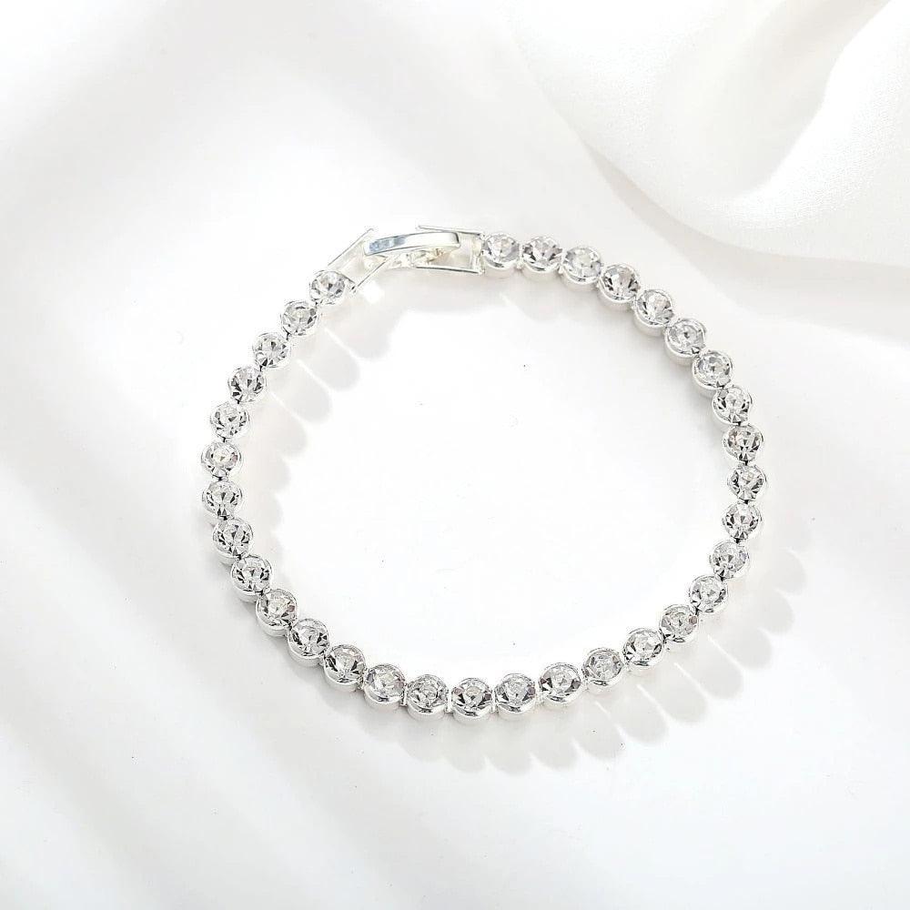 LOWEST PRICE - Luxury High Quality AAA Cubic Zirconia Crystals Tennis Bracelets For Women - Gold Silver Color Bracelets - The Jewellery Supermarket