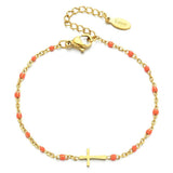 Boho Gold Colour Charming Thin Style Fashion Chain Jesus Christian Stainless Steel Bracelets - Religious Jewellery - The Jewellery Supermarket